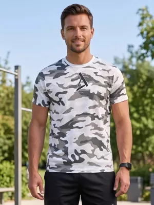 Muška funkcionalna premium majica ALTISPORT VOJ/ALM038TR01 BIJELA