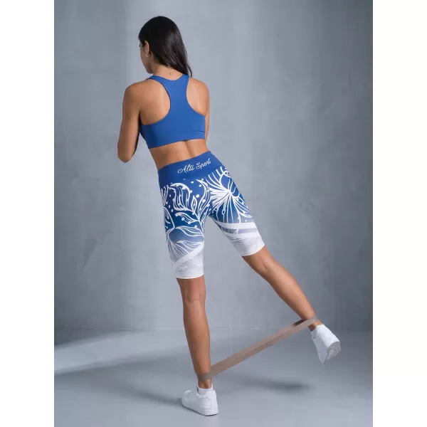  Ženske premium funkcionalne tajice iznad koljena ALTISPORT VOJ/ALW045LEG02 TAMNOPLAVA/BIJELA 