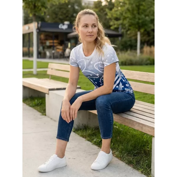  Ženska premium funkcionalna majica ALTISPORT VOJ/ALW045TR01 TAMNOPLAVA/BIJELA 
