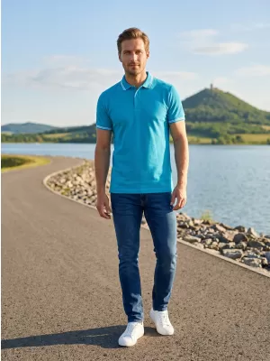 Muška majica s kragnom ALTISPORT NoPrint NP/ALM912 TIRKIZ