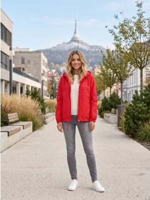 Ženska jakna ALTISPORT NoPrint NP/ALW1311NJ SVIJETLO CRVENA