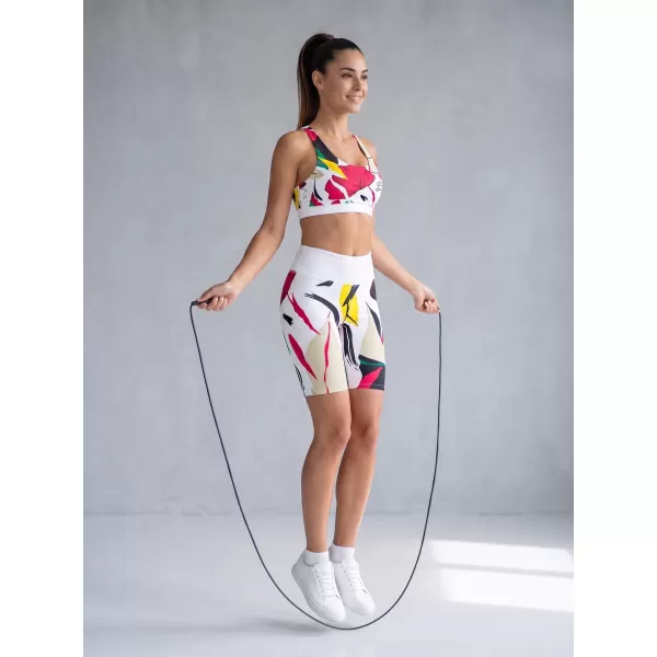  Ženske premium funkcionalne tajice iznad koljena ALTISPORT VOJ/ALW042LEG02 BIJELA 
