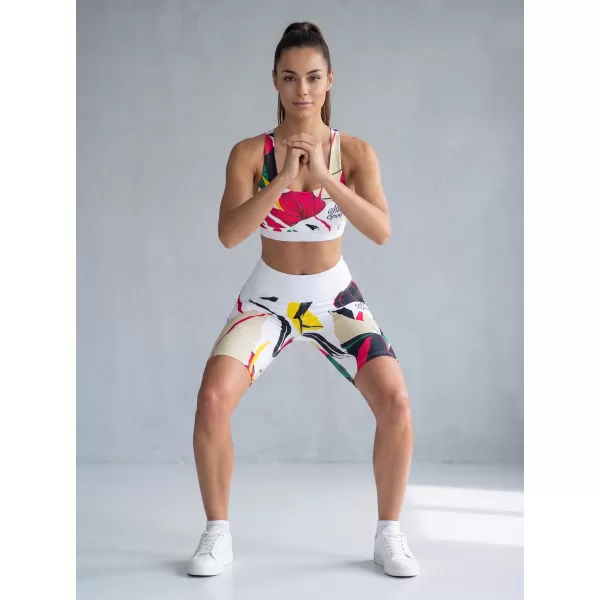  Ženske premium funkcionalne tajice iznad koljena ALTISPORT VOJ/ALW042LEG02 BIJELA 