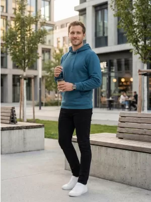 Muški sweatshirt ALTISPORT NoPrint NP/ALM697NJ BENZIN