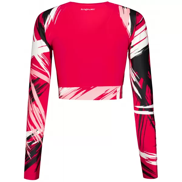  Ženski vrhunski funkcionalni skraćeni top s dugim rukavima ALTISPORT VOJ/ALW039TR04 VIVA MAGENTA 