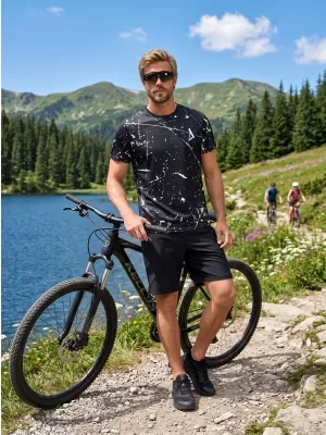Muška funkcionalna premium majica ALTISPORT VOJ/ALM034TR01 CRNA