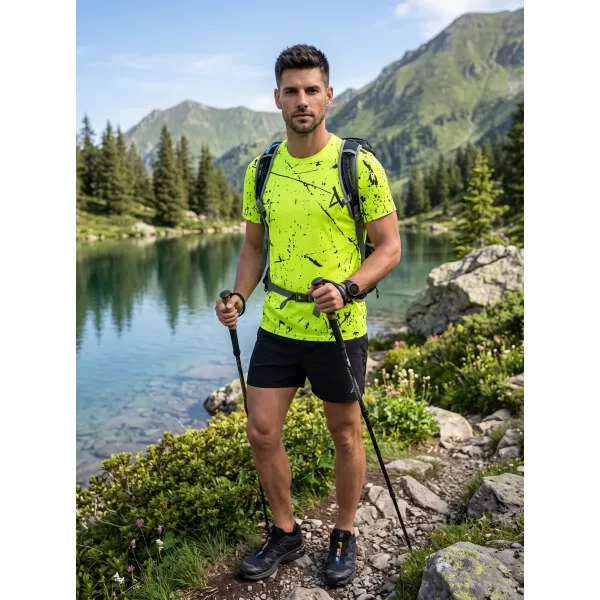  Muška funkcionalna premium majica ALTISPORT VOJ/ALM034TR01 NEON ŽUTA 