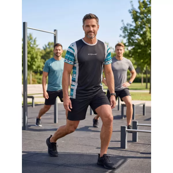 Muška funkcionalna premium majica ALTISPORT VOJ/ALM043TR01 CRNA I PLAVA 