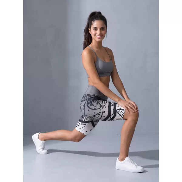  Ženske premium funkcionalne tajice iznad koljena ALTISPORT VOJ/ALW045LEG02 CRNO-BIJELO 