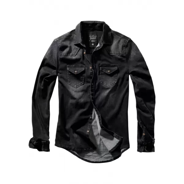  Košulja BRANDIT RILEY DENIM BD4020 CRNI 