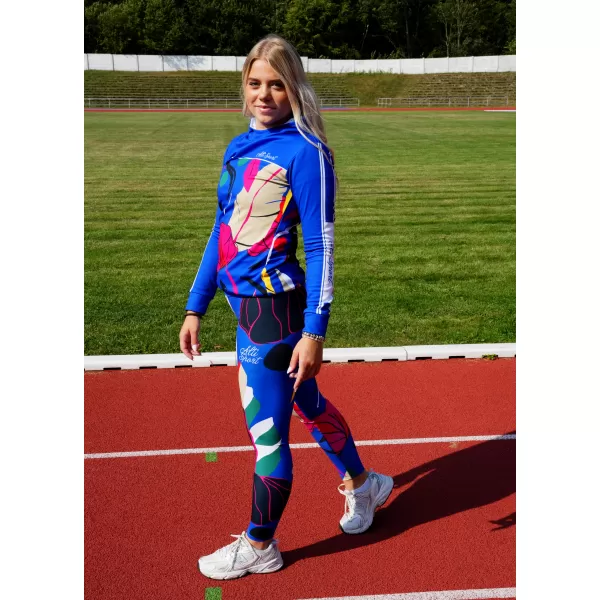  Ženske duge premium funkcionalne tajice ALTISPORT VOJ/ALW042LEG01 PLAVA 