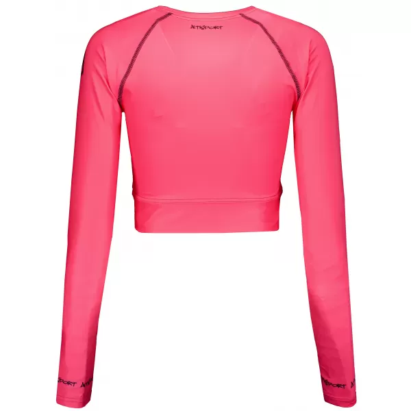  Ženski vrhunski funkcionalni skraćeni top s dugim rukavima ALTISPORT VOJ/ALW000TR04 FLUO RUŽIČASTA 