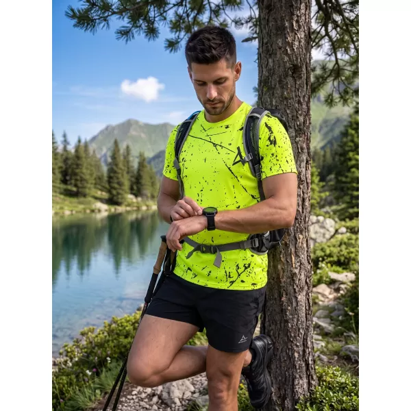  Muška funkcionalna premium majica ALTISPORT VOJ/ALM034TR01 NEON ŽUTA 