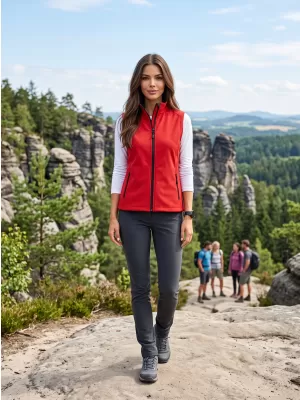 Ženski softshell prsluk ALTISPORT NoPrint NP/ALW7211NJ CRVENO/CRNO