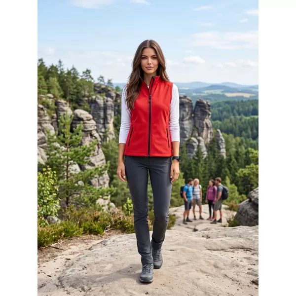  Ženski softshell prsluk ALTISPORT NoPrint NP/ALW7211NJ CRVENO/CRNO 