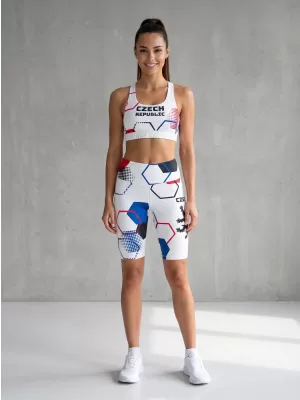 Ženske premium funkcionalne tajice iznad koljena ALTISPORT VOJ/ALW036LEG02 HEKSA BIJELA
