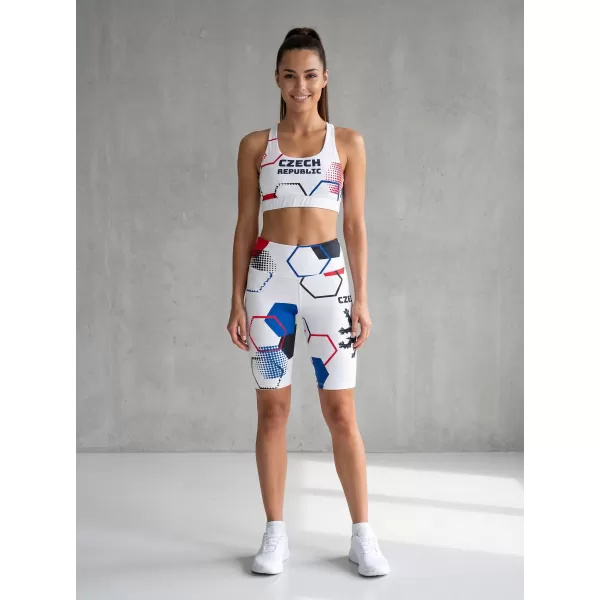  Ženske premium funkcionalne tajice iznad koljena ALTISPORT VOJ/ALW036LEG02 HEKSA BIJELA 