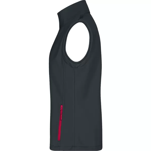  Ženski softshell prsluk ALTISPORT NoPrint NP/ALW7211NJ ŽELJEZNO SIVA/CRVENA 