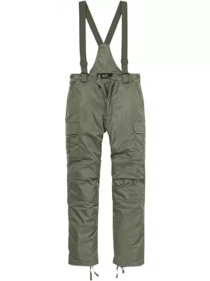 Hlače BRANDIT THERMAL DUNGAREES BD1012 MASLINA