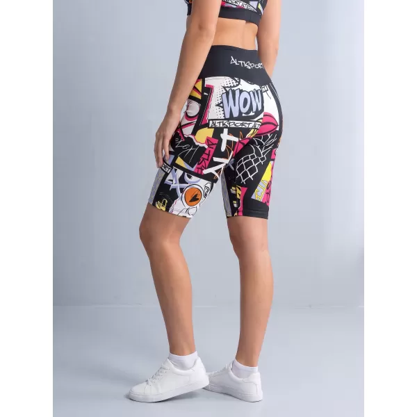  Ženske premium funkcionalne tajice iznad koljena ALTISPORT VOJ/ALW041LEG02 CRNA 