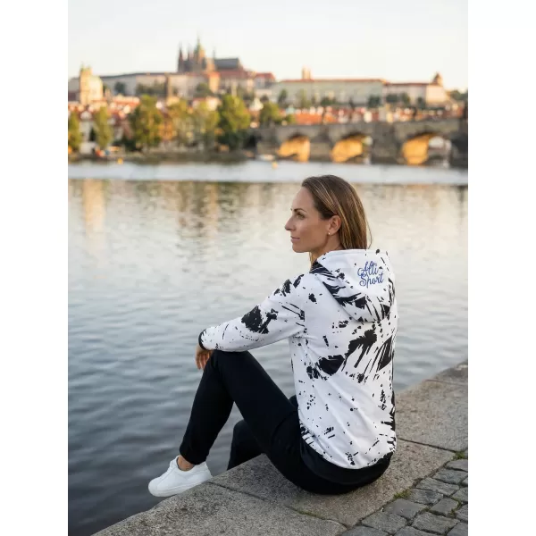  Ženska vrhunska funkcionalna majica ALTISPORT VOJ/ALW036MI01 APSTRAKCIJA BIJELA 