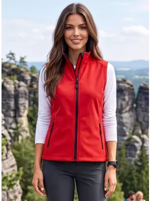 Ženski softshell prsluk ALTISPORT NoPrint NP/ALW7211NJ CRVENO/CRNO