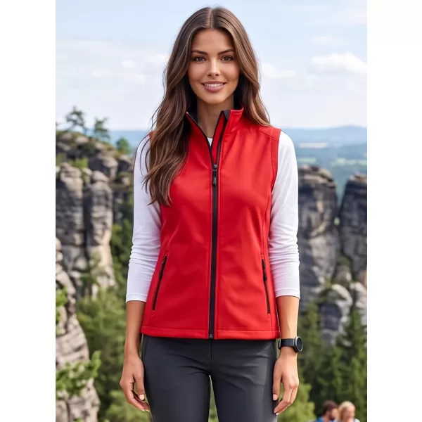  Ženski softshell prsluk ALTISPORT NoPrint NP/ALW7211NJ CRVENO/CRNO 