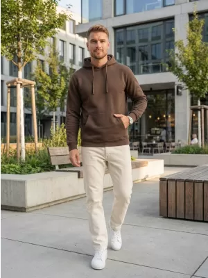 Muški sweatshirt ALTISPORT NoPrint NP/ALM697NJ SMEĐA