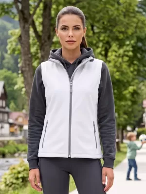 Ženski softshell prsluk ALTISPORT NoPrint NP/ALW7211NJ BIJELO/BIJELO