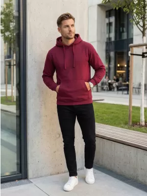 Muški sweatshirt ALTISPORT NoPrint NP/ALM697NJ VINO