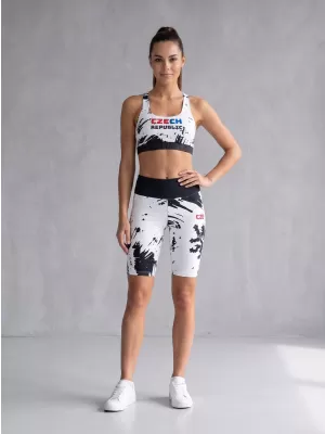 Ženske premium funkcionalne tajice iznad koljena ALTISPORT VOJ/ALW036LEG02 APSTRAKCIJA