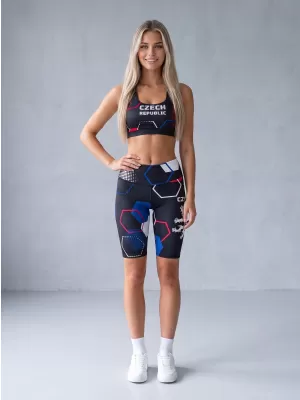 Ženske premium funkcionalne tajice iznad koljena ALTISPORT VOJ/ALW036LEG02 HEKSA CRNA