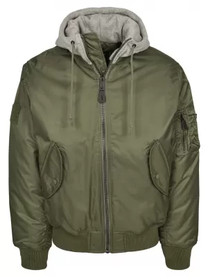 Jakna BRANDIT HOODED MA BD3150 MASLINA/SIVA