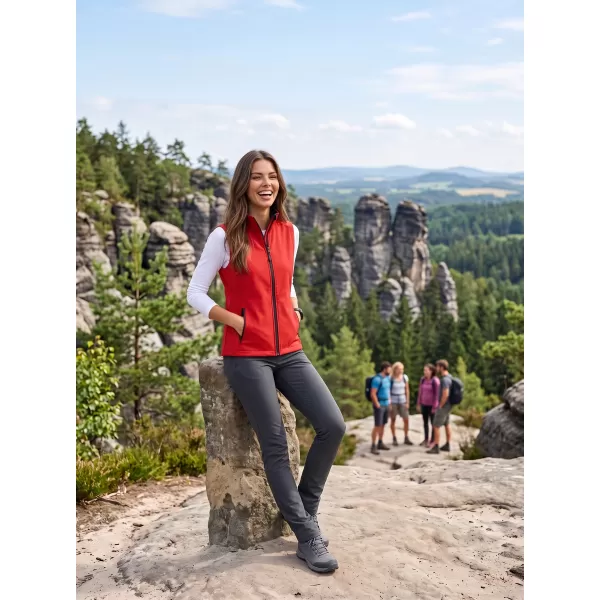 Ženski softshell prsluk ALTISPORT NoPrint NP/ALW7211NJ CRVENO/CRNO 