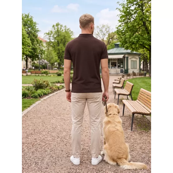  Muška majica s kragnom ALTISPORT NoPrint NP/ALM302 KAVA 