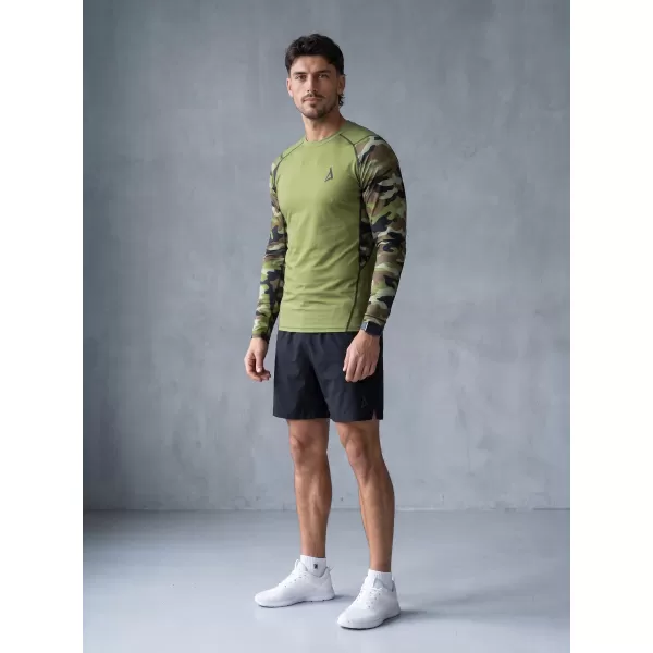  Muška premium funkcionalna kompresijska majica ALTISPORT VOJ/ALM038TR03 ZELENA/KAKI 