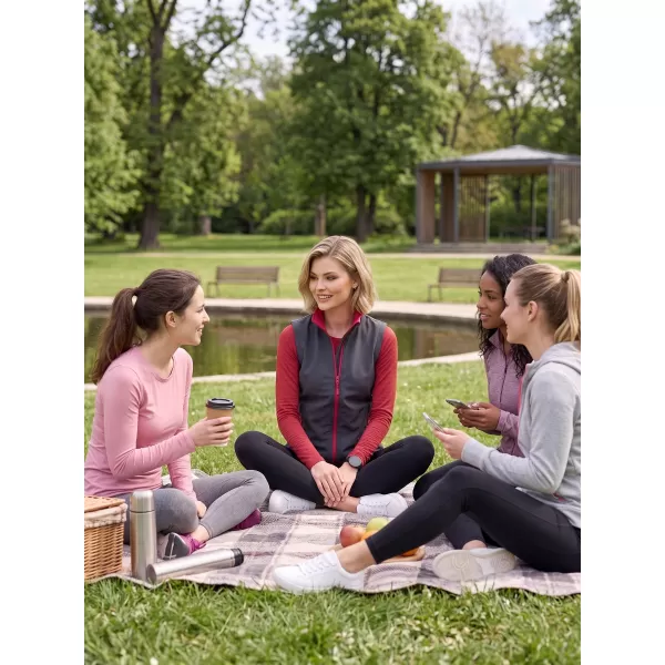  Ženski softshell prsluk ALTISPORT NoPrint NP/ALW7211NJ ŽELJEZNO SIVA/CRVENA 
