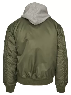 Jakna BRANDIT HOODED MA BD3150 MASLINA/SIVA