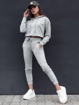 Ženska majica DSTREET TRENDHOOD SVIJETLO SIVE BOJE