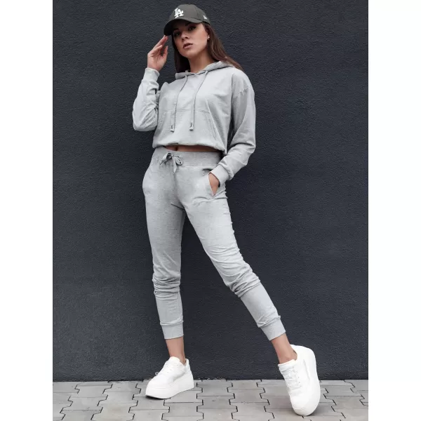  Ženska majica DSTREET TRENDHOOD SVIJETLO SIVE BOJE 