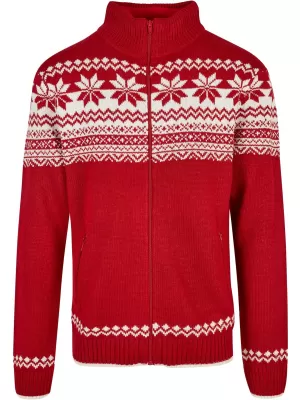 Muška dukserica BRANDIT CARDIGAN NORWEGER BD5030 CRVENI