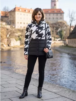 Ženska jakna ALTISPORT DARCIA CRNO/BIJELO