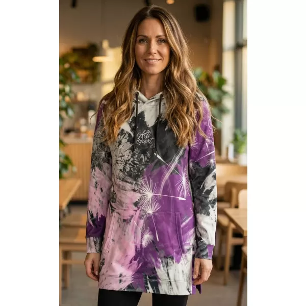  Ženski funkcionalni produljeni sweatshirt premium ALTISPORT VOJ/ALW016MI03 LJUBIČASTA 