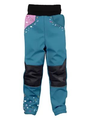 Bebe softshell hlače WAMU JEDNOROŽCI PLAVI