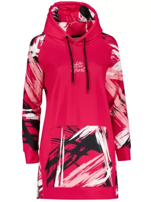 Ženski funkcionalni produljeni sweatshirt premium ALTISPORT VOJ/ALW039MI03 VIVA MAGENTA