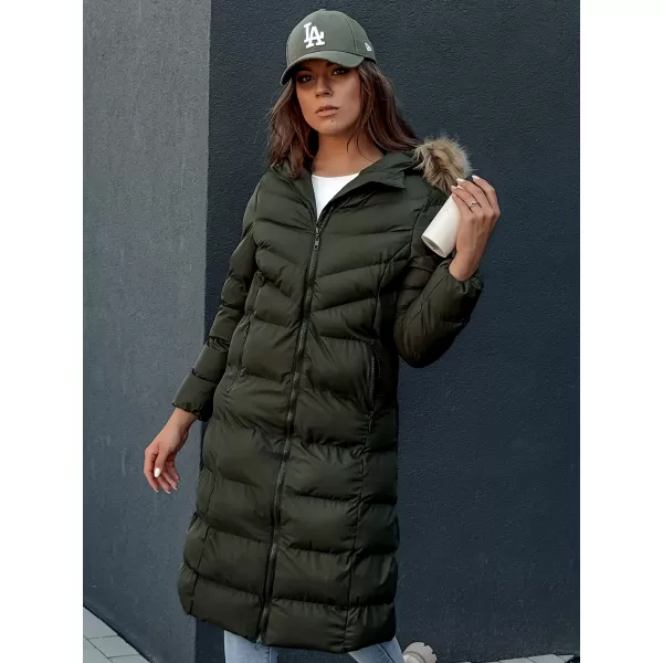  Ženski kaput DSTREET LUXWARM DARK GREEN Dstreet1 