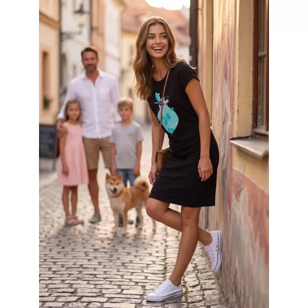  Ženska duga majica/haljina ALTISPORT ALW187178 CRNA I PLAVA 