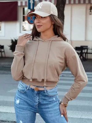 Ženska majica DSTREET TRENDHOOD BY1311 KARAMELA