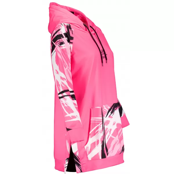  Ženski funkcionalni produljeni sweatshirt premium ALTISPORT VOJ/ALW039MI03 FLUO RUŽIČASTA 