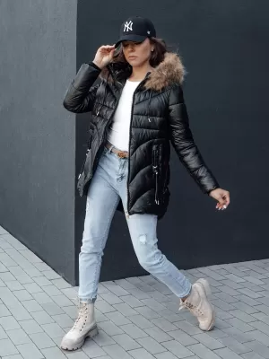 Ženska jakna DSTREET WINTERCHIC CRNI